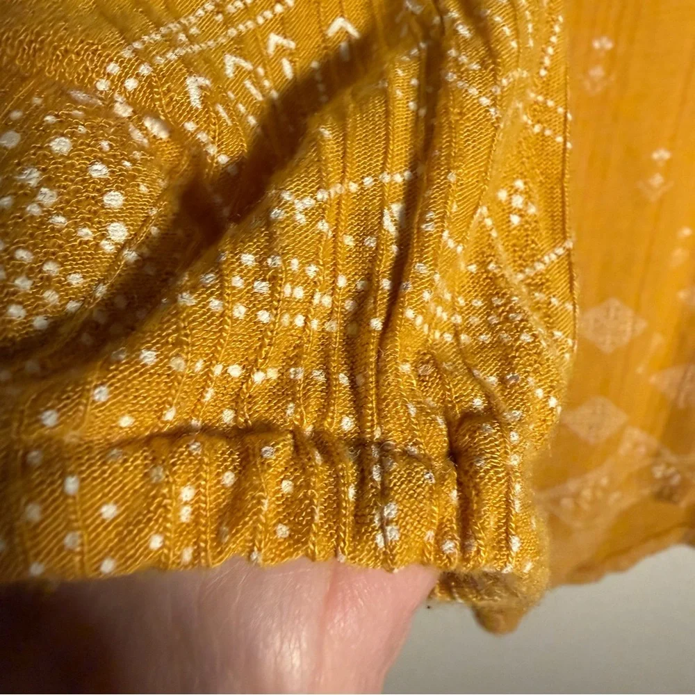 Lucky Brand Mustard Yellow Embroidered Boho Tunic - Picture 10 of 14